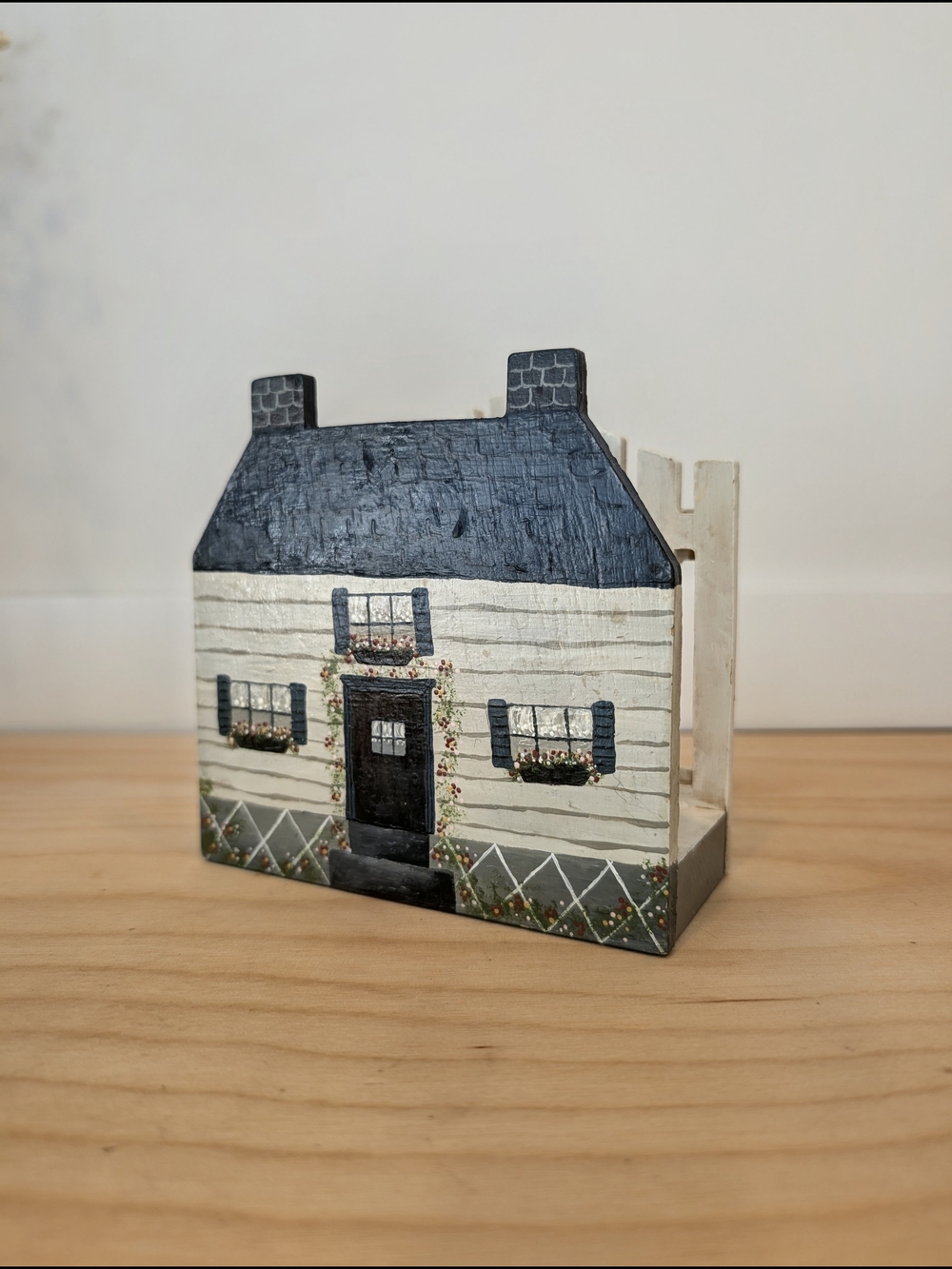 Hand-Painted Cottage Napkin Holder